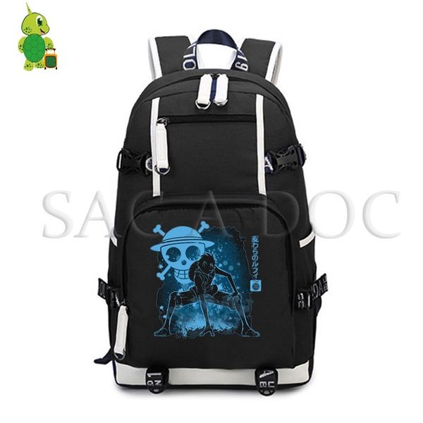 

one piece monkey d.luffy/roronoa zoro fluorescence backpack women men school lapbackpack for teenagers casual travel bags