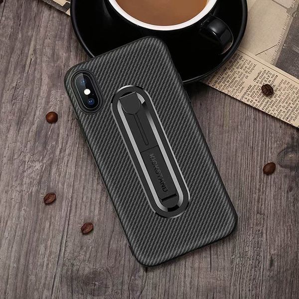 

carbon fiber texture back phone shell case for iphone 11 pro x xs max xr 6 6s 7 8 plus fitted cover with stand anti dust dropshipping c1001