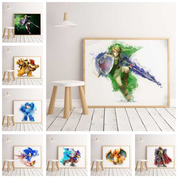 

легенда о zelda super mario ps4 игры nordic mural cartoon nordic art decoration украшения комнаты плакаты холст картины m495