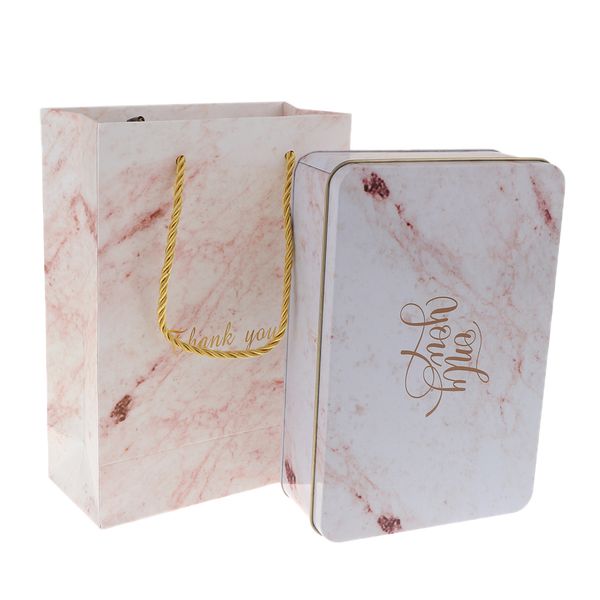 

2pcs candy box bag new design marble texture paper gift box wedding birthday party favor package bags