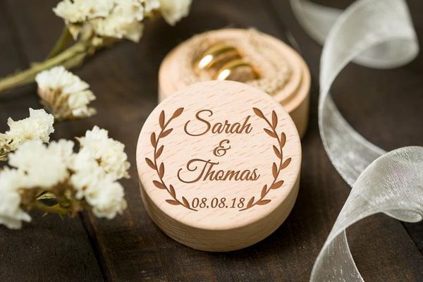 

personalized bride groom ring bearer box custom wedding party jewelry holder box wooden wedding gifts party accessories