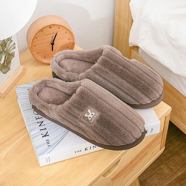 

2019 women winter keep warm mens women's couples warm non-slip floor home slippers bedroom fashion casual ladies shoes#11, Black