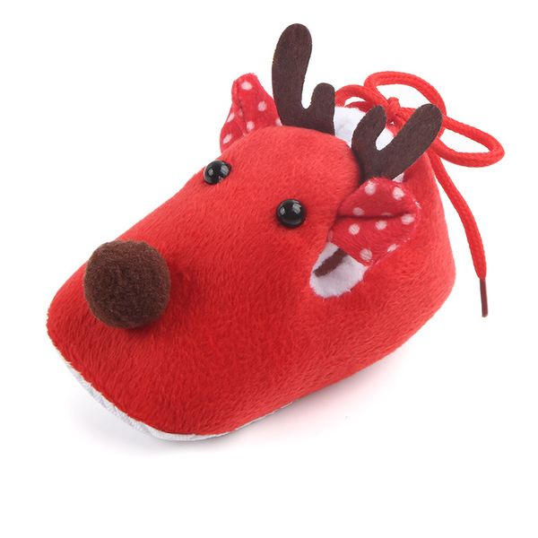 

new style autumn and winter baby's shoes ultra-soft bottom plus velvet baby shoes christmas gift deer toddler