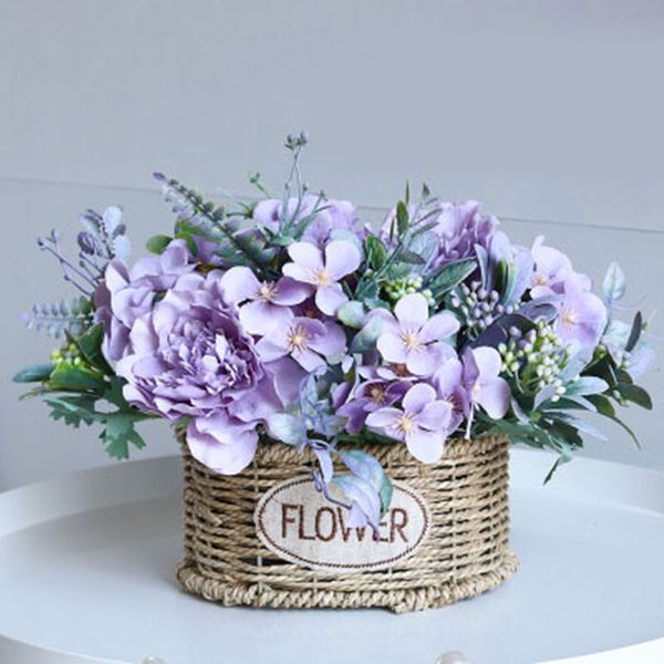 

decorative flowers & wreaths peony artificial silk for home decoration wedding bouquet bride fake flower faux living room