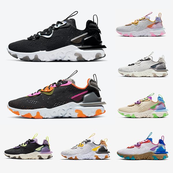

2020 black iridescent react vision mens running shoes gravity purple honeycomb pn dust saffron desert men women sports designer sneakers