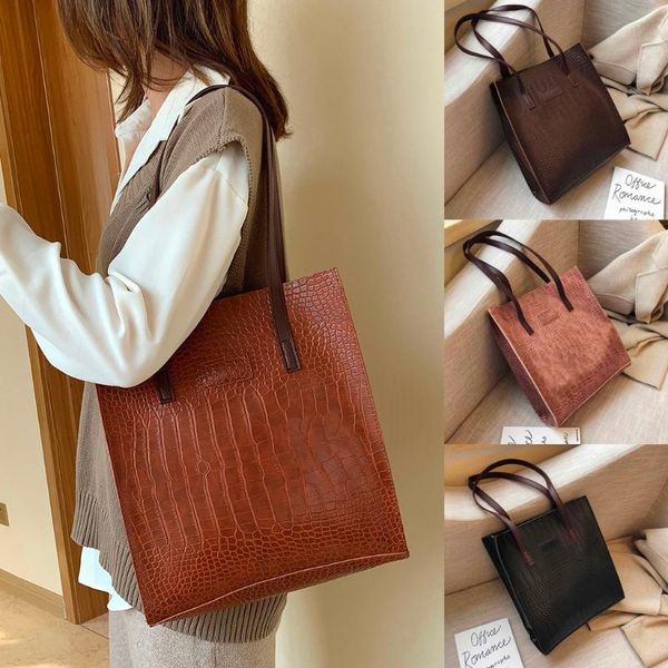 

роскошные ретро крокодил шаблон сумочка женщины большой емкости сумки на ремне повседневная аллигатор плеча сумки посыльного bolso mujer