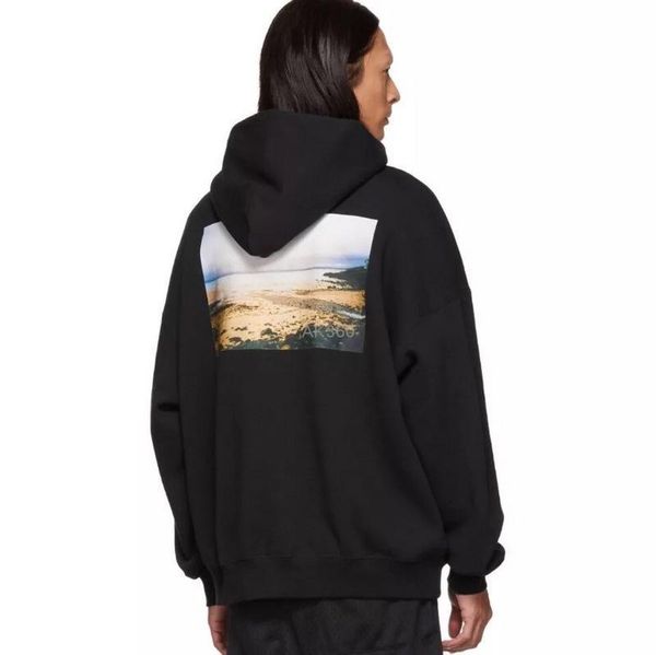 

19ss spring autumn usa fear of god fog essentials beach hoody hip hop skateboard men women cotton casual streetwear hooded hoodie, Black