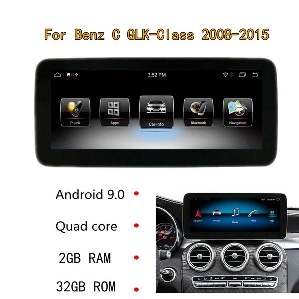 

10.25" android 9.0 2+32gb car dvd player gps navigation for - c glk class 2008-2015