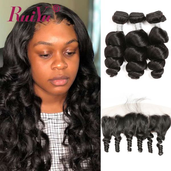 

бразильская сыпучая волна связка с фронтальным закрытием перуанского богородица человеческих волос утков связка с закрытием 13x4 кружево фро, Black