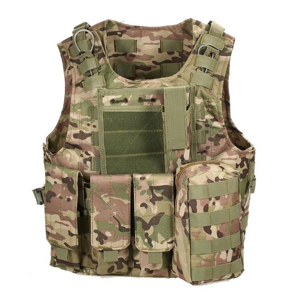 

tactical vest outdoor tactical vest molle modular gear carrier adjustable training gaming paintball assault, Camo;black