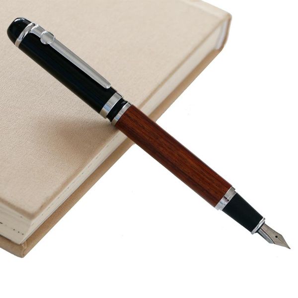 

luxury wood fountain pen 0.5mm nib signature pens for writing office supplies