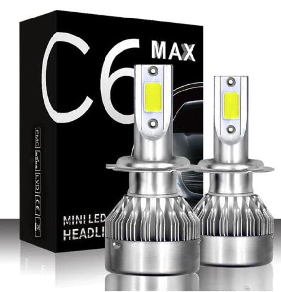 

2pcs c6 car headlight bulbs h1 h7 h11 9005 9006 led car lights h4 hi-lo beam auto headlamp styling lights
