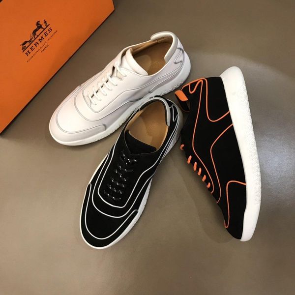 

autumn and winter catwalk with the same paragraph on the white sports and leisure style lace wild and comfortable soft white shoes 111, Black