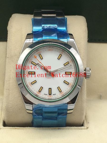 

4 sell products mens 40 mm 116400 116400 gv stainless steel case sapphire glass asia 2813 movement automatic mens watch watches, Slivery;brown