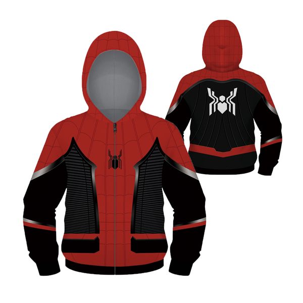

New Boys Spderman Coat Spring Autumn Hoodies Sweatshirt For Boys Cosplay Clothes 5-13 Years Kids Jacket Children Clothing