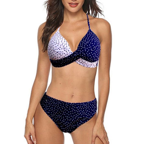 

women's swimwear polka dots bikini set swimsuit push up brazilian suits female swimming plus size, White;black