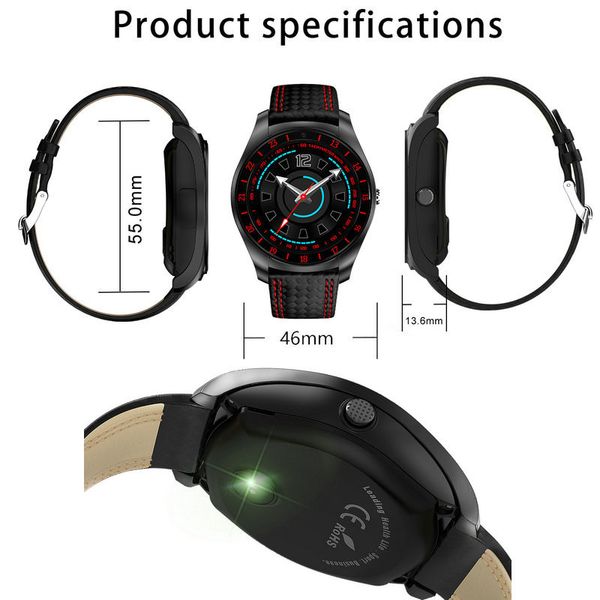 V10 relógios inteligentes com câmera Bluetooth SmartWatch Pedômetro Monitor de Frequência HeartBand Watch Suporta TF SIM Card Watch para Android Phone