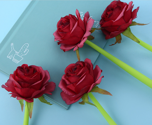 

wholesale gel pen 64pcs/lot 0.5mm creative soft plastic rose neutral pen student office stationery writing suppliesgp757