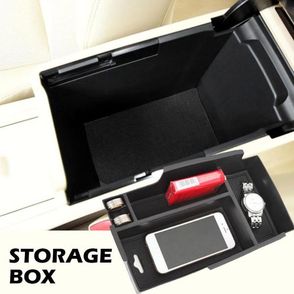 

car armrest box center console storage box abs car center console organizer anti-slip phone wallet tray for camry 12-17