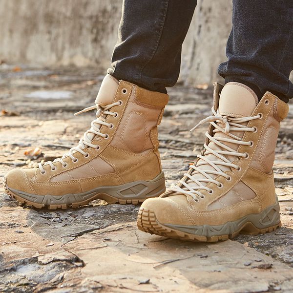 

men anti-slip wear-resistant swat boots finger guard boots men's tactical army desert high-women shoes 36-46