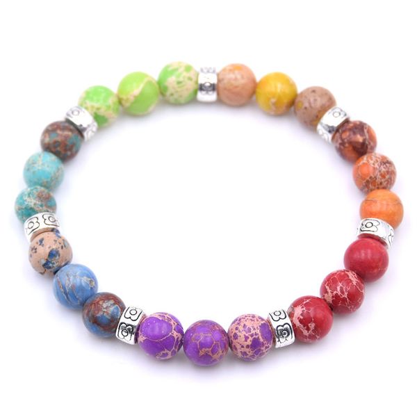 

2020 new year gift 7 chakra mala bracelet womens yoga healing beads charka bracelet beaded jewelry gifts for her, Black