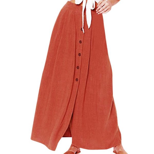 

jaycosin skirt women solid color fashion skirts summer casual solid button fork opening hollowing out daily skirt new arrival, Black