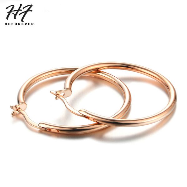 

africa circle hoop earrings for women two size 3 colors rose white yellow gold color copper fashion jewelry party gift e093 e780, Golden;silver