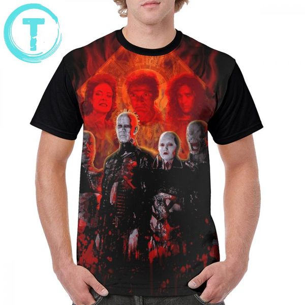 

hellraiser футболка hellraiser cenobites футболка с коротким рукавом мода graphic tee shirt 100 процент полиэстер graphic 4xl tshirt, White;black
