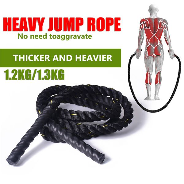 

weighted jump rope for boxing weight loss fitness training strength power adjustable 2.8m 3m heavy jump rope