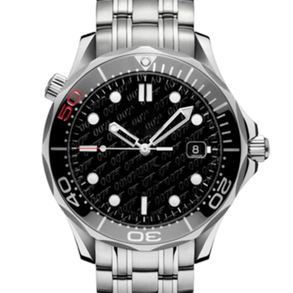 

2020 bullet back mens watches professional 300m james bond 007 50th anniversary black dial blue dial reloj automatic men watch wristwatches, Slivery;brown