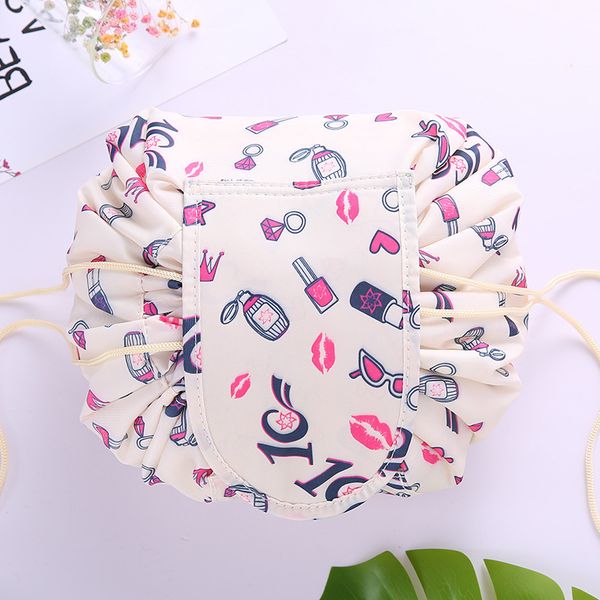 

women drawstring cosmetic bag fashion travel makeup bag organizer make up case storage pouch toiletry beauty kit box wash bag