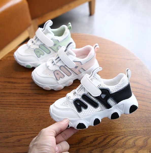 

2020 summer children running shoes boys girls sport shoes breathable infant sneakers soft bottom non-slip casual kids sandals, Black;red