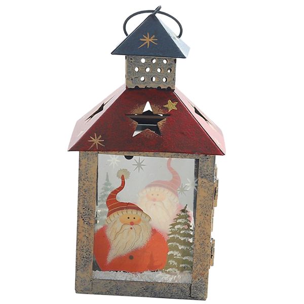 

nordic style wrought iron windproof candle holder courtyard wind light lantern christmas eve gift hanging decor