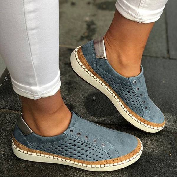 

adisputent women summer flat shoes zapatos mujer cut vintage flock light simple soft shoe woman sapato chaussure womans shoes, Black