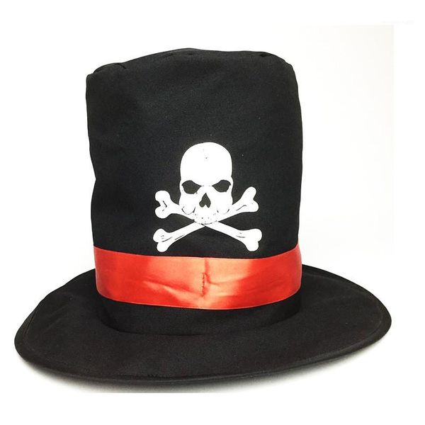 

costume accessories halloween skull hat black printed the pirates hats fashion size, Silver