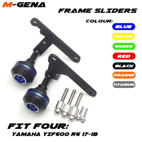 

motorcycle cnc aluminum falling protection frame sliders crash protector for yamaha yzf-r6 yzf 600 yzf600 r6 2017 2018 17 18