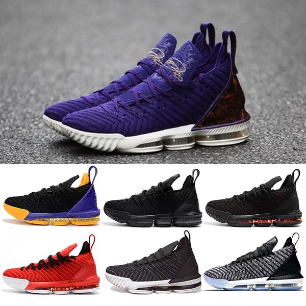 

designer 16s men basketball shoes 16 king court purple oreo fresh bred triple black lakers mens trainers sports sneaker shoes size 7-12