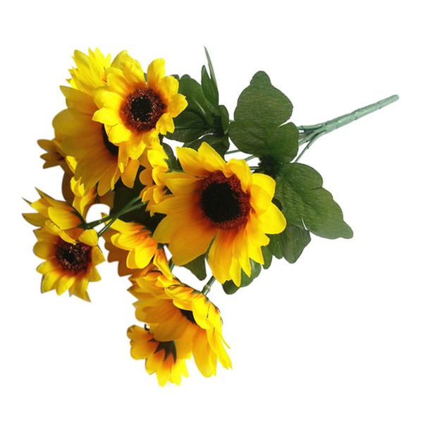 

30cm artificial sunflower silk flowers flower floral fake wedding decoration(14 heads