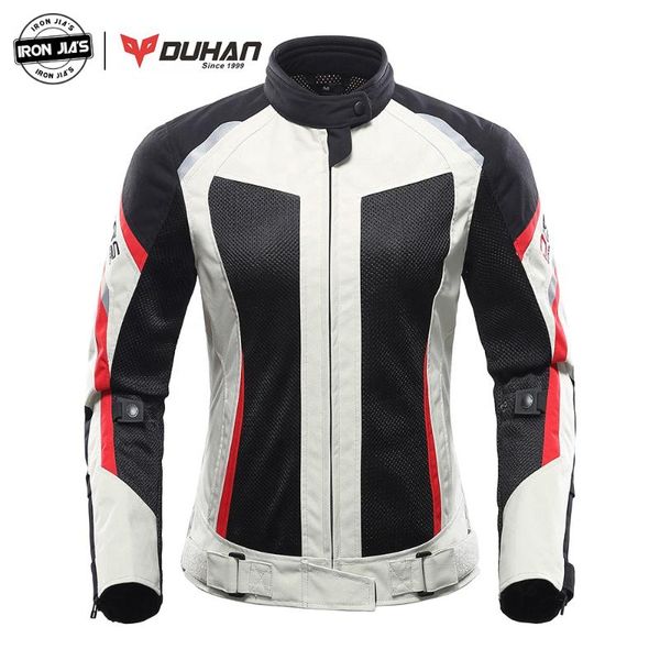

duhan summer motorcycle jacket women breathable mesh reflective moto protective gear motorbike motocross motorcycle jacket