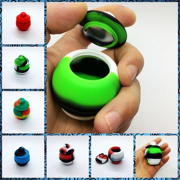 Selo de silicone Loja Jar Pill Box Caso Garrafa de Óleo de Cera de Erva Portátil Inovador Design Tampa Para Fumar Ferramenta Acessórios Bolo Quente DHL