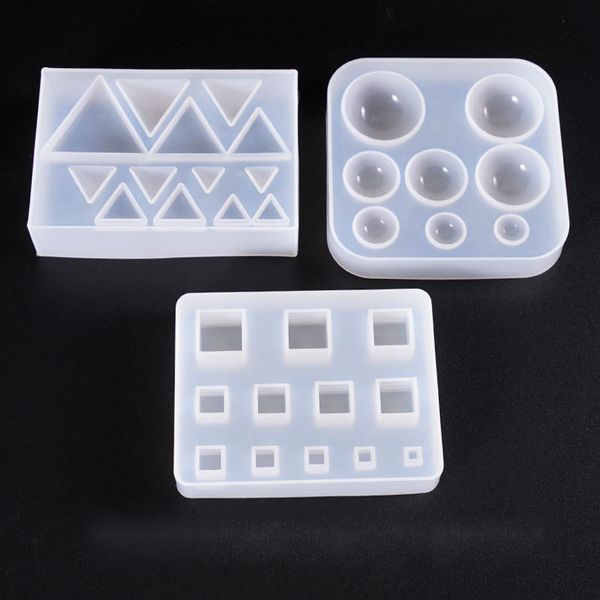 

irregular geometry silicone molds round triangle cube epoxy resin moulds jewelry craft diy making supplies uv resin moulds