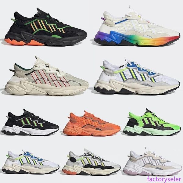 

2020 3m reflective xeno ozweego men women running shoes solar yellow pride cloud white black era pack mens trainers sports sneakers 36-45
