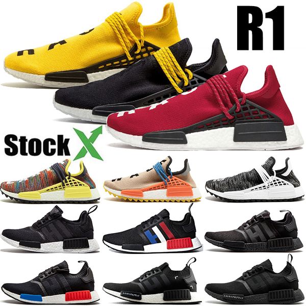 

stock x luxury designer human race black yellow red white women men nmd r1 nobel ink pale nude sport trainers sneakers 36-45