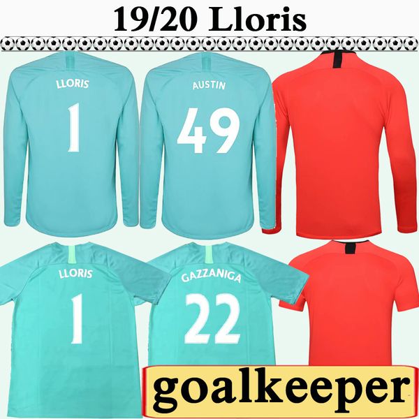

19 20 lloris long sleeves goalkeeper home green soccer jerseys new gazzaniga whiteman mens football shirts austin, Black;yellow
