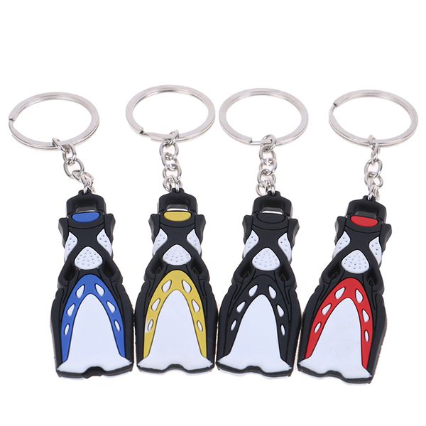 

keychain for boat kayak surfing sailing novelty mini chain scuba dive fins flippers key chain holder keyring