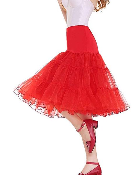 

women's 50s vintage short tutu skirt dance dresses petticoat underskirts party dresses, Black