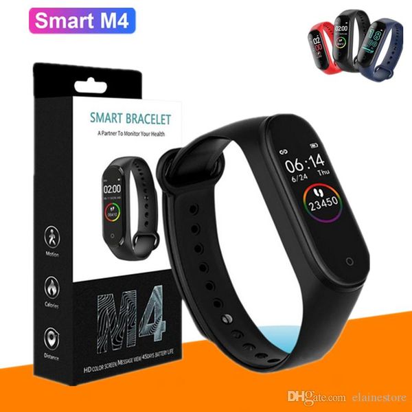 

M4 Smart Band фитнес трекер часы спорт браслет сердечного ритма смарт часы 0.96 дюймов Smartband монитор здоровья браслет IP67 водонепроницаемый