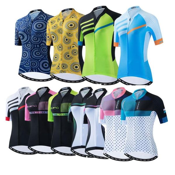 

ufobike women cycling jersey short bike jacket biking shirts ladies bicycle clothing with pockets, Black;red