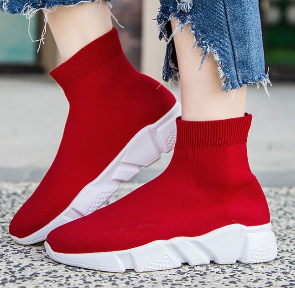 

new design luxury sock shoe speed trainer breathable sneakers speed trainer sock race runners black shoes men and women sports shoes 36-45