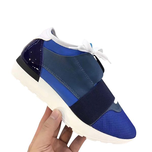 

2020 new fashion designer shoes man casual woman sneaker mixed colors red silver patchwork mesh trainer race shoe scarpe di lusso, Black